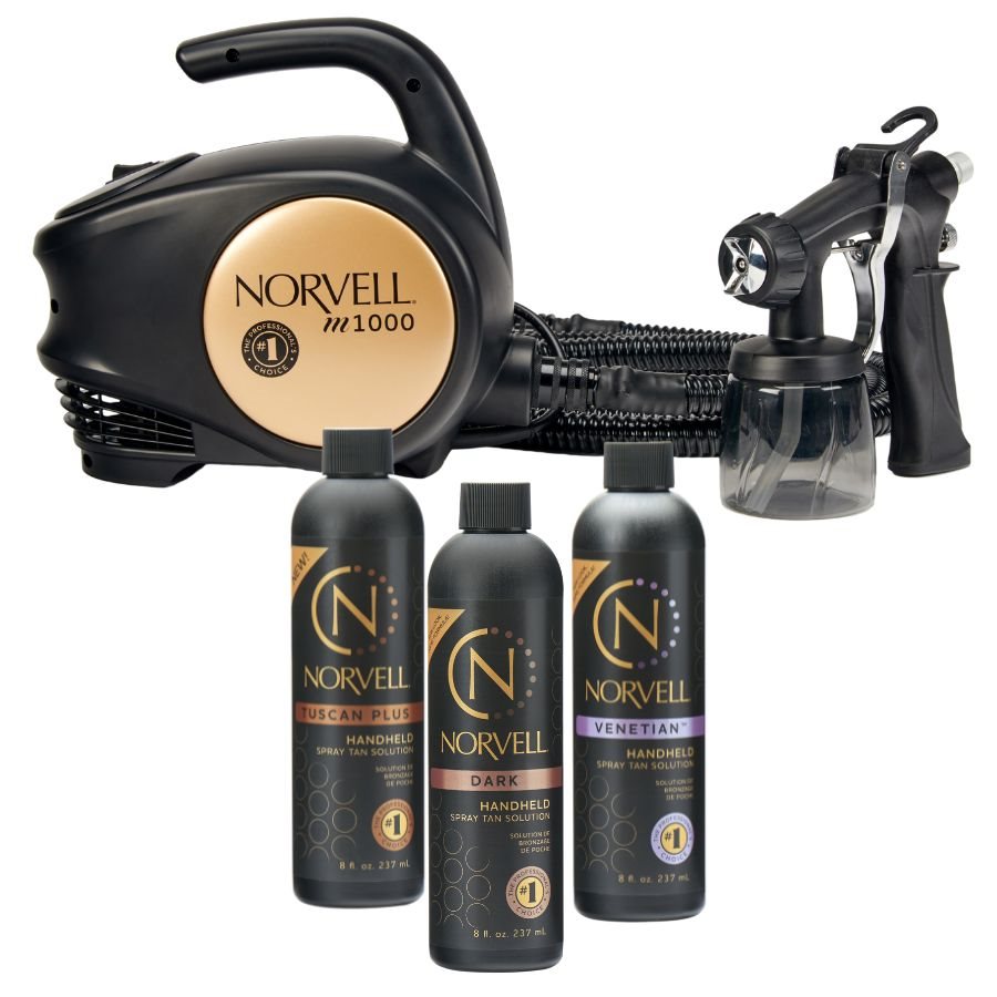 Norvell M1000 HVLP Handheld Spray Tan System With M-Gun And Solution ...